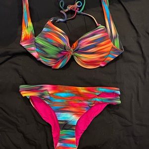 NWT L*Space bikini, multicolored, top/bottom
